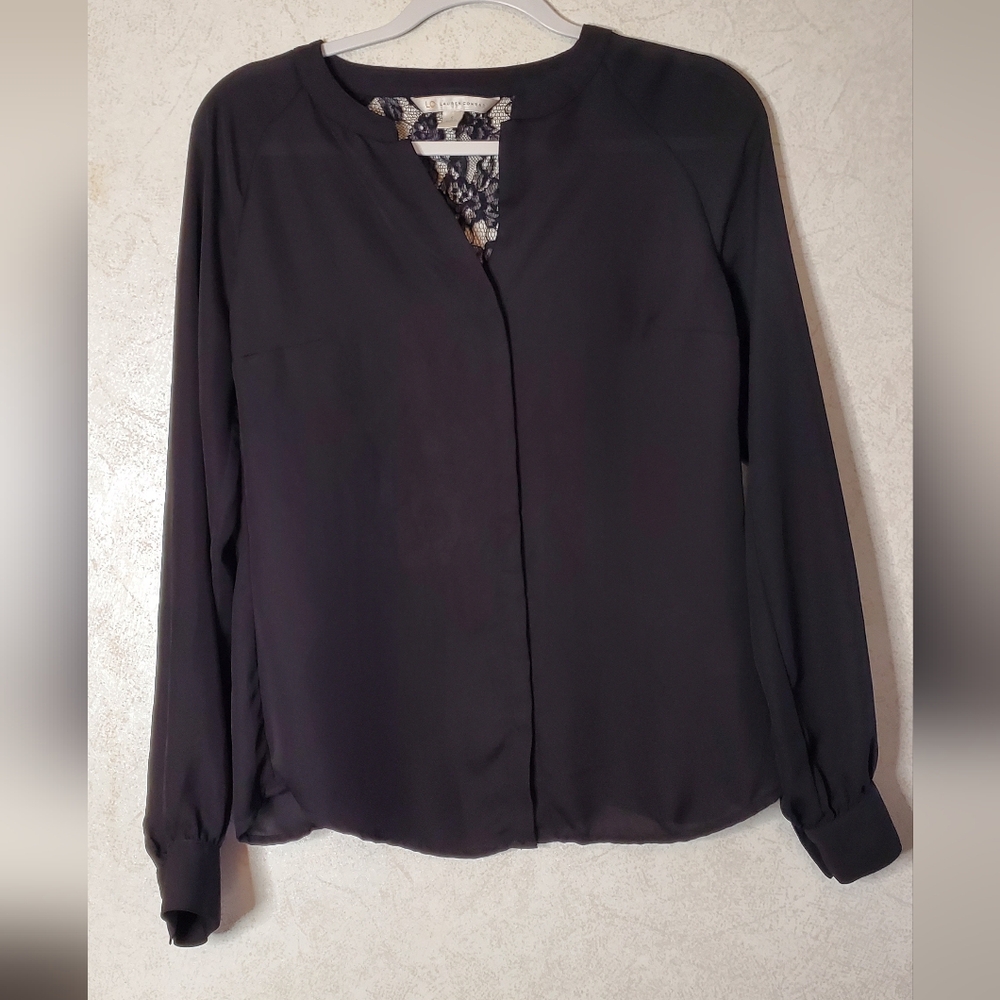 LC Lauren Conrad Elegant Black Women's Top Size:S